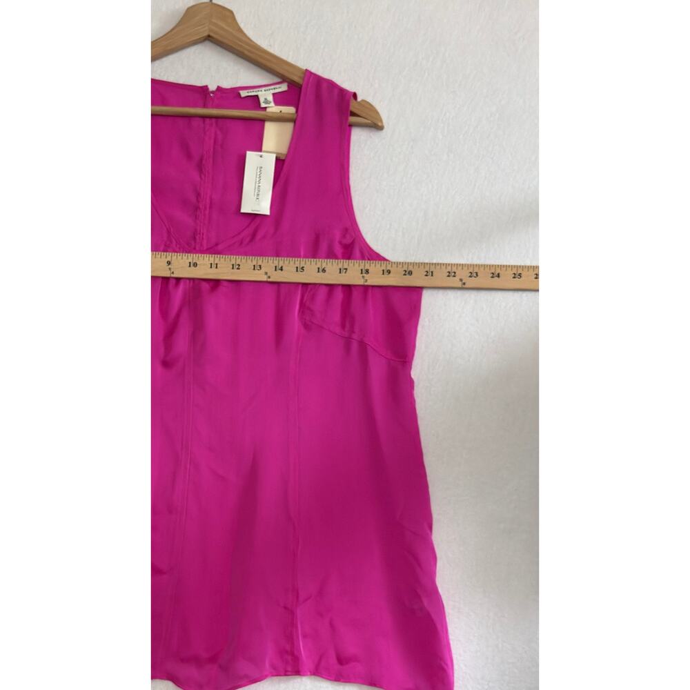 NWT Banana Republic 100% Silk Tank Top XL Pink - Picture 7 of 9